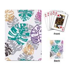 Pattern Leaves Rainbow Playing Cards Single Design