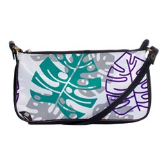 Pattern Leaves Rainbow Shoulder Clutch Bag by HermanTelo