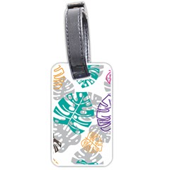 Pattern Leaves Rainbow Luggage Tag (one Side) by HermanTelo