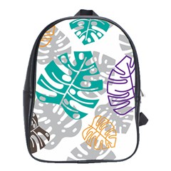 Pattern Leaves Rainbow School Bag (xl)