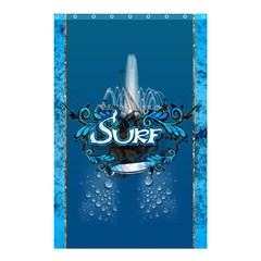 Sport, Surfboard With Water Drops Shower Curtain 48  X 72  (small)  by FantasyWorld7