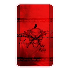 Awesome Creepy Skull With Crowm In Red Colors Memory Card Reader (rectangular) by FantasyWorld7