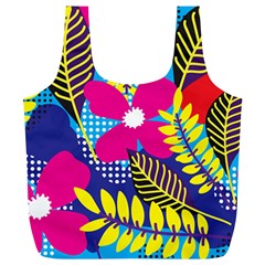 Pattern Leaf Polka Rainbow Full Print Recycle Bag (xl) by HermanTelo