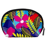 Pattern Leaf Polka Rainbow Accessory Pouch (Large) Back