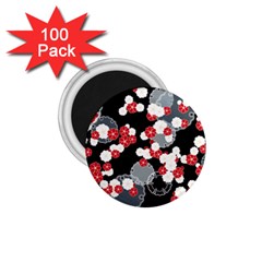 Plum Snow Ring 1 75  Magnets (100 Pack)  by HermanTelo