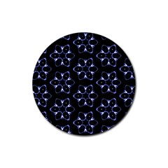 Purple Circle Wallpaper Rubber Coaster (round) 