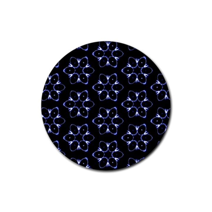 Purple Circle Wallpaper Rubber Coaster (Round) 