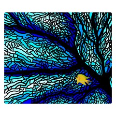Sea Coral Stained Glass Double Sided Flano Blanket (small)  by HermanTelo
