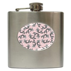 Koi Fish Pattern Hip Flask (6 Oz) by Valentinaart