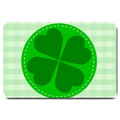 Shamrock Luck Day Large Doormat  by HermanTelo