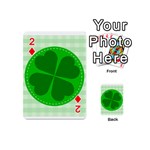 Shamrock Luck Day Playing Cards Double Sided (Mini) Front - Diamond2