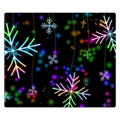 Snowflakes Double Sided Flano Blanket (small) 