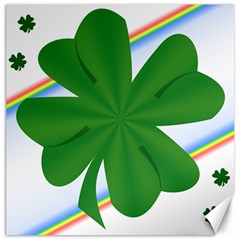 Shamrock Clover Saint Patrick Leaves Canvas 12  X 12  by HermanTelo