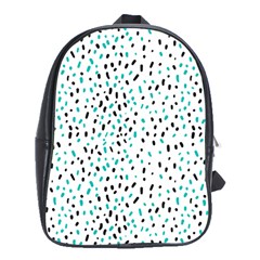 Seamless Texture Fill Polka Dots School Bag (xl)