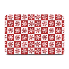 Snowflake Red White Plate Mats