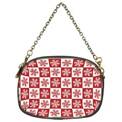 Snowflake Red White Chain Purse (One Side)