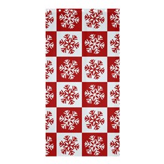 Snowflake Red White Shower Curtain 36  x 72  (Stall) 