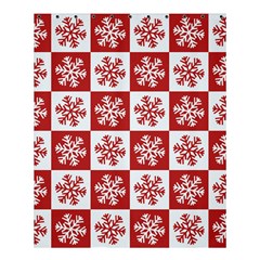 Snowflake Red White Shower Curtain 60  x 72  (Medium) 