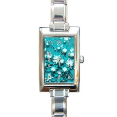 Stars Christmas Ice 3d Rectangle Italian Charm Watch by HermanTelo