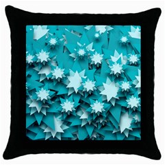 Stars Christmas Ice 3d Throw Pillow Case (black) by HermanTelo