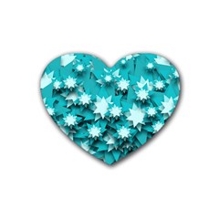 Stars Christmas Ice 3d Heart Coaster (4 Pack)  by HermanTelo