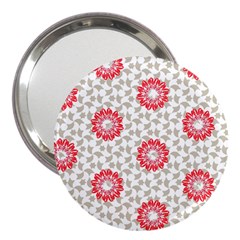 Stamping Pattern Red 3  Handbag Mirrors by HermanTelo