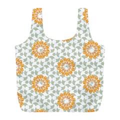 Stamping Pattern Yellow Full Print Recycle Bag (l) by HermanTelo