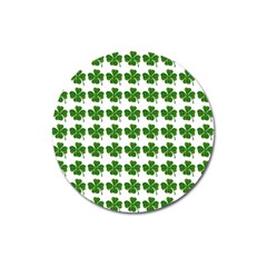 Shamrocks Clover Green Leaf Magnet 3  (round) by HermanTelo