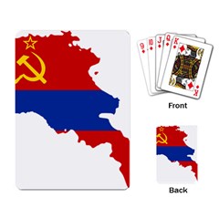 Flag Map Of Armenian Soviet Socialist Republic Playing Cards Single Design by abbeyz71