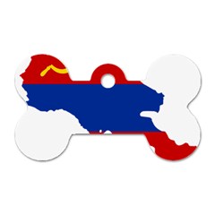 Flag Map Of Armenian Soviet Socialist Republic Dog Tag Bone (two Sides) by abbeyz71