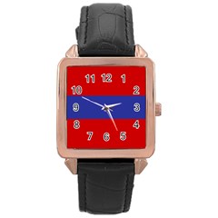 Flag Of Armenian Socialist Republic, 1952-1990 Rose Gold Leather Watch  by abbeyz71