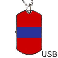 Flag Of Armenian Socialist Republic, 1952-1990 Dog Tag Usb Flash (one Side) by abbeyz71