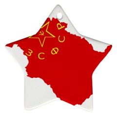 Flag Map Of Transcaucasian Socialist Federative Soviet Republic (1922–1936) Star Ornament (two Sides) by abbeyz71