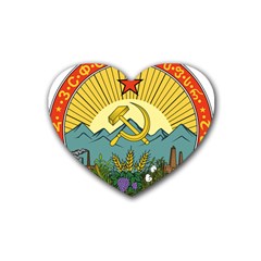 Emblem Of Transcaucasian Socialist Federative Soviet Republic, 1924-1930 Heart Coaster (4 Pack)  by abbeyz71