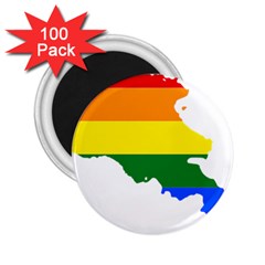 LGBT Flag Map of Armenia 2.25  Magnets (100 pack) 