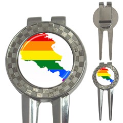 LGBT Flag Map of Armenia 3-in-1 Golf Divots