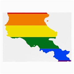 LGBT Flag Map of Armenia Large Glasses Cloth