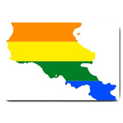 LGBT Flag Map of Armenia Large Doormat 