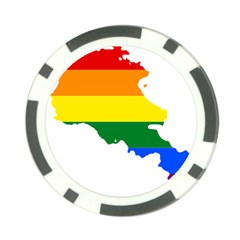 Lgbt Flag Map Of Armenia Poker Chip Card Guard (10 Pack) by abbeyz71