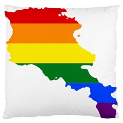 Lgbt Flag Map Of Armenia Standard Flano Cushion Case (one Side) by abbeyz71