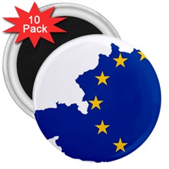 European Union Flag Map Of Austria 3  Magnets (10 Pack)  by abbeyz71