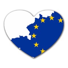 European Union Flag Map Of Austria Heart Mousepads by abbeyz71