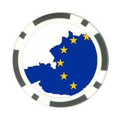 European Union Flag Map Of Austria Poker Chip Card Guard by abbeyz71