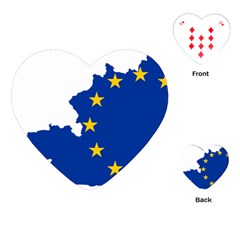 European Union Flag Map Of Austria Playing Cards (heart) by abbeyz71
