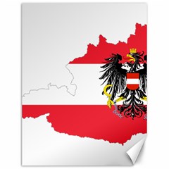 Flag Map Of Austria  Canvas 12  X 16  by abbeyz71