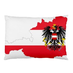 Flag Map Of Austria  Pillow Case by abbeyz71