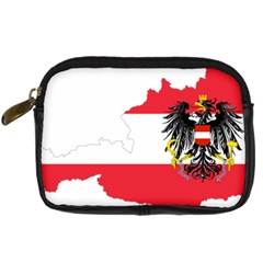 Flag Map Of Austria  Digital Camera Leather Case by abbeyz71