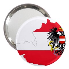 Flag Map Of Austria  3  Handbag Mirrors by abbeyz71