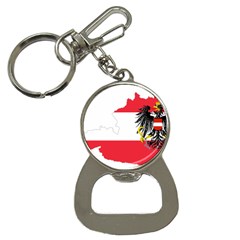 Flag Map Of Austria  Bottle Opener Key Chain by abbeyz71