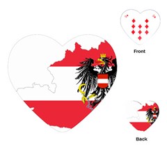 Flag Map Of Austria  Playing Cards (heart) by abbeyz71
